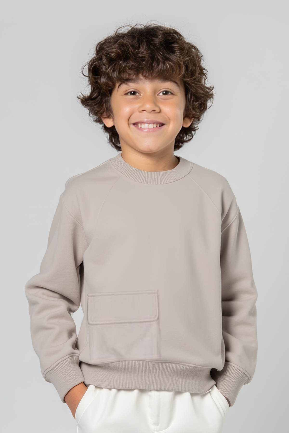 Spencer Gri Pamuklu Erkek Çocuk Sweatshirt