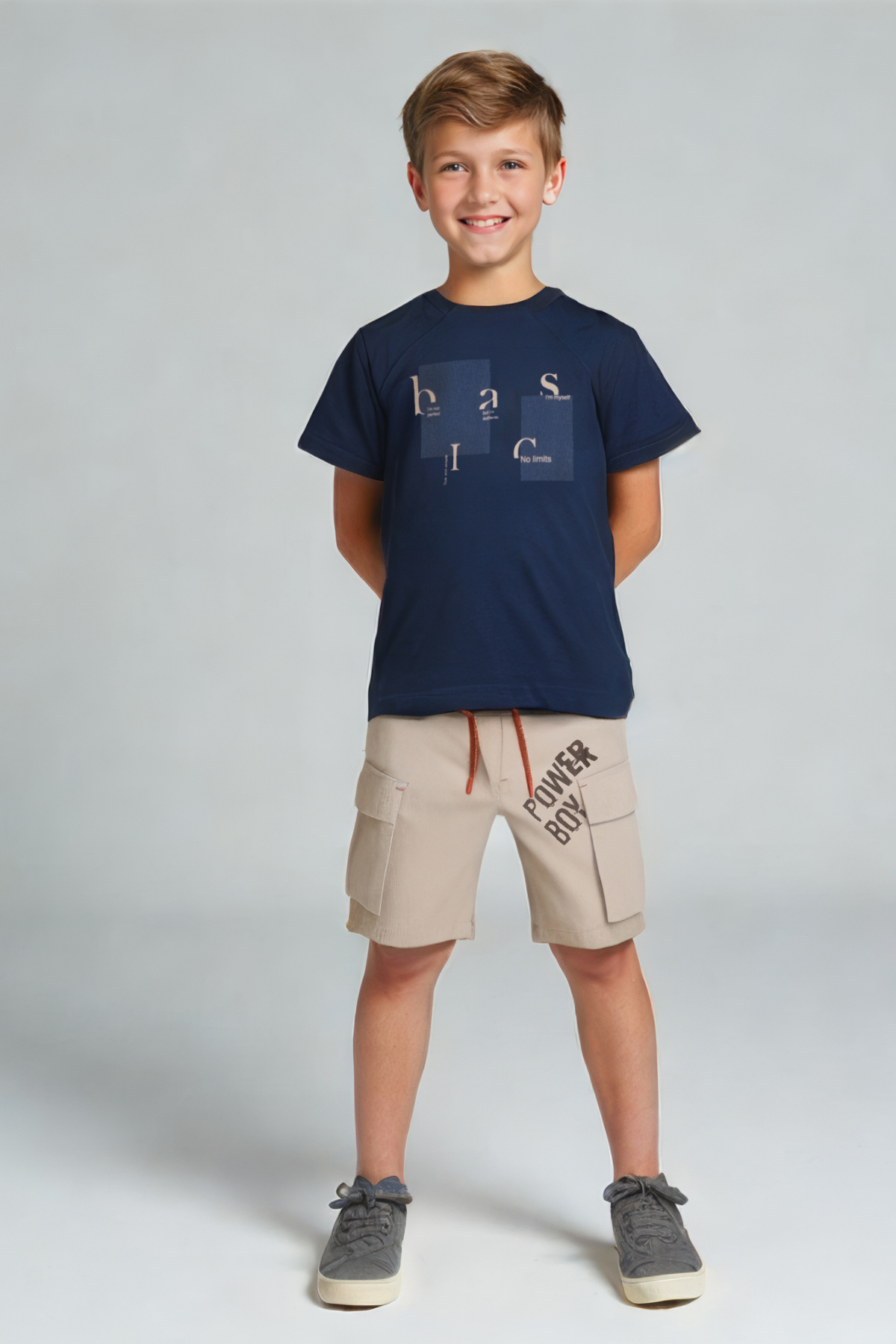 Tonro Gri Erkek Çocuk Şort