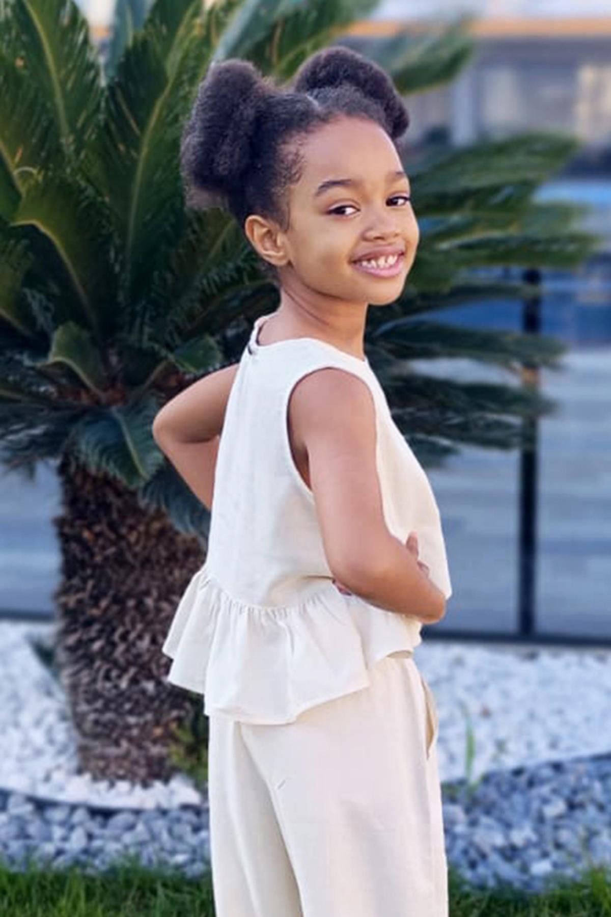 Imola Bej Keten Kız Çocuk Bluz