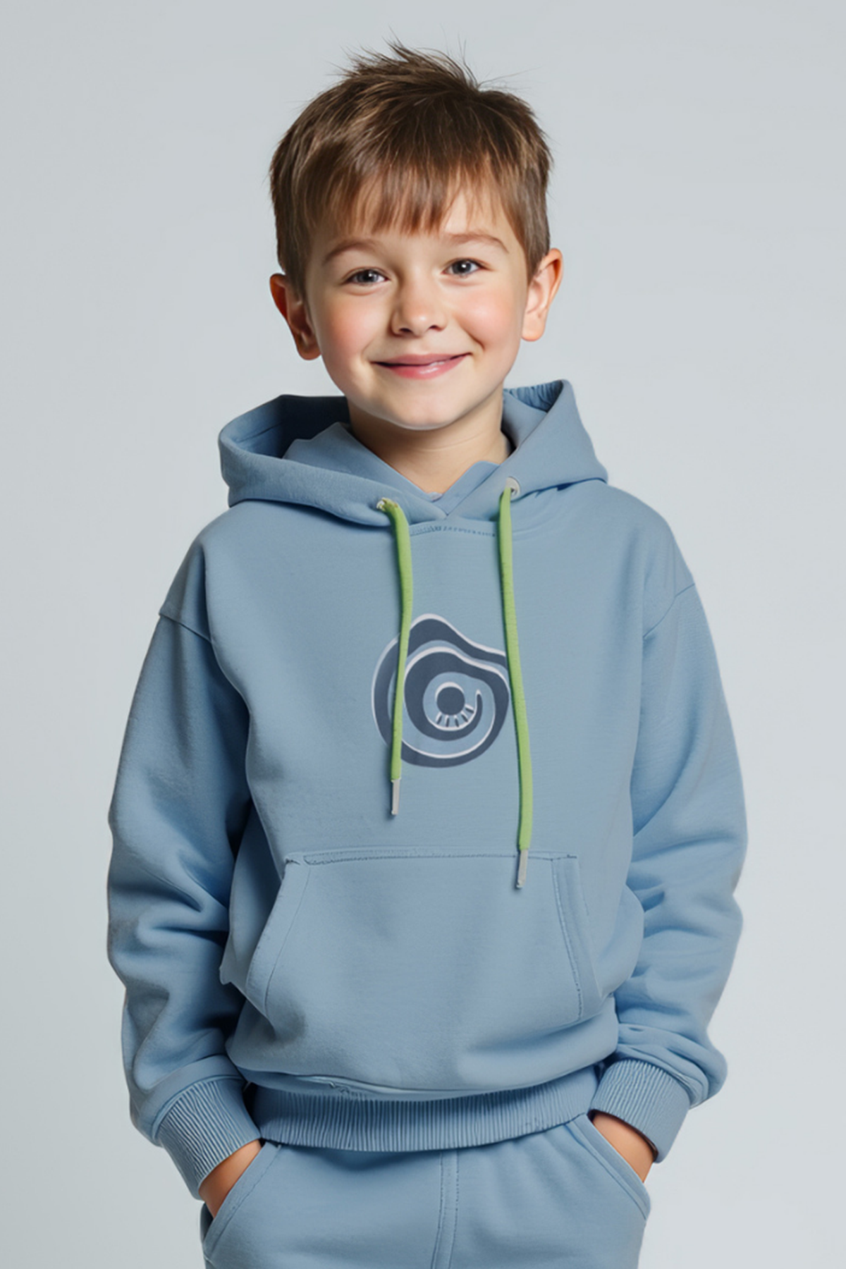 Platon Açık Mavi Baskılı Pamuklu Erkek Çocuk Sweatshirt