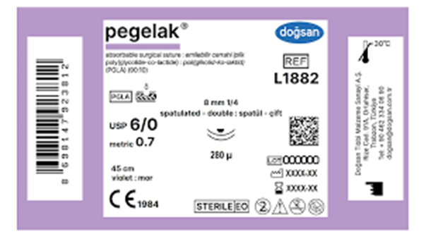 PGLA 6/0 çift spatül 45 cm.