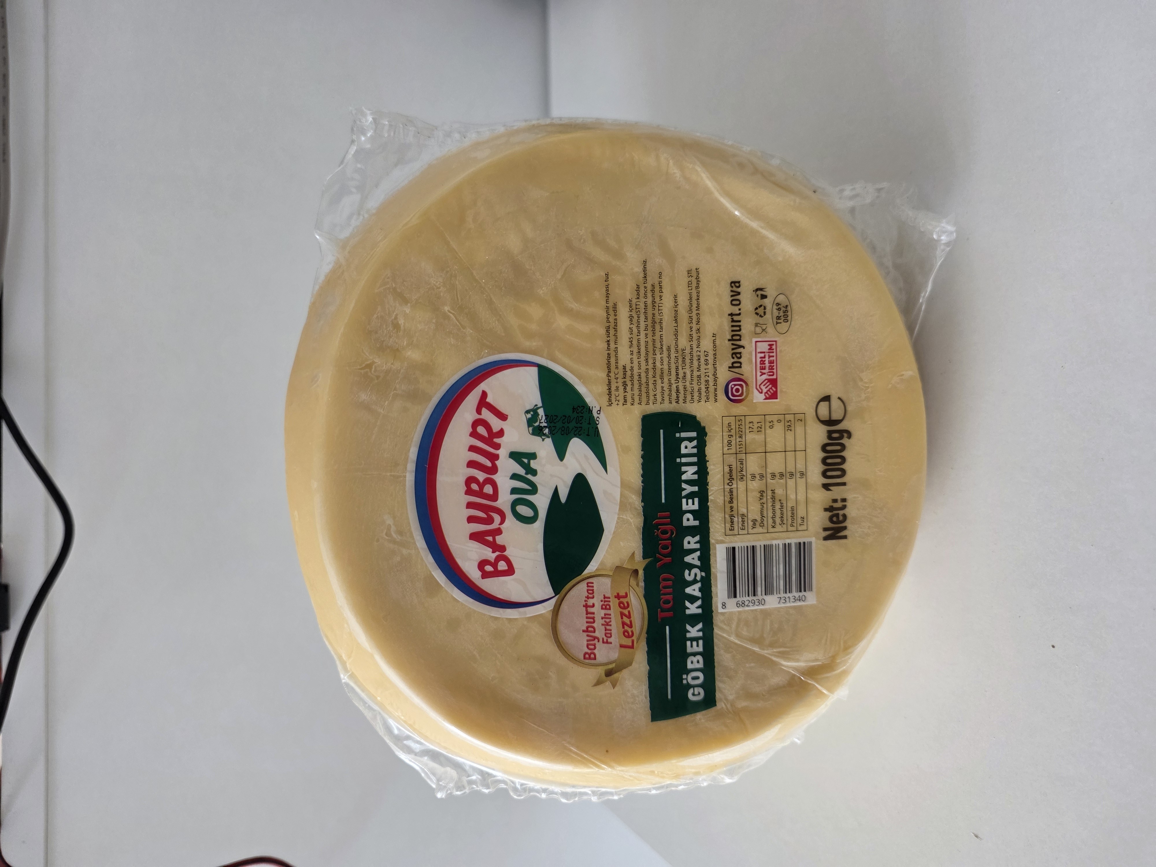 Göbek Kaşar Peyniri 1000g