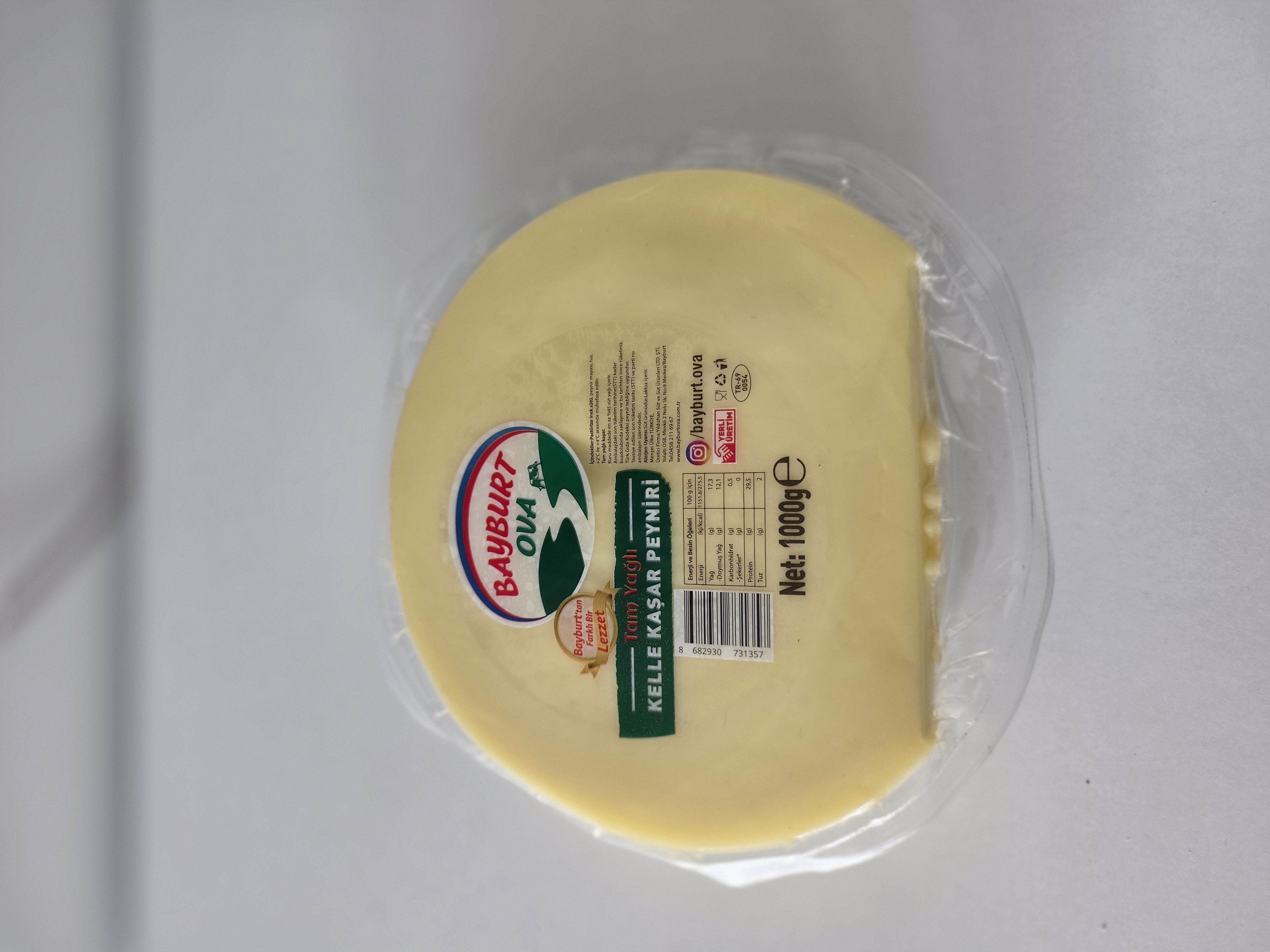 Kelle Kaşar Peyniri 1000g