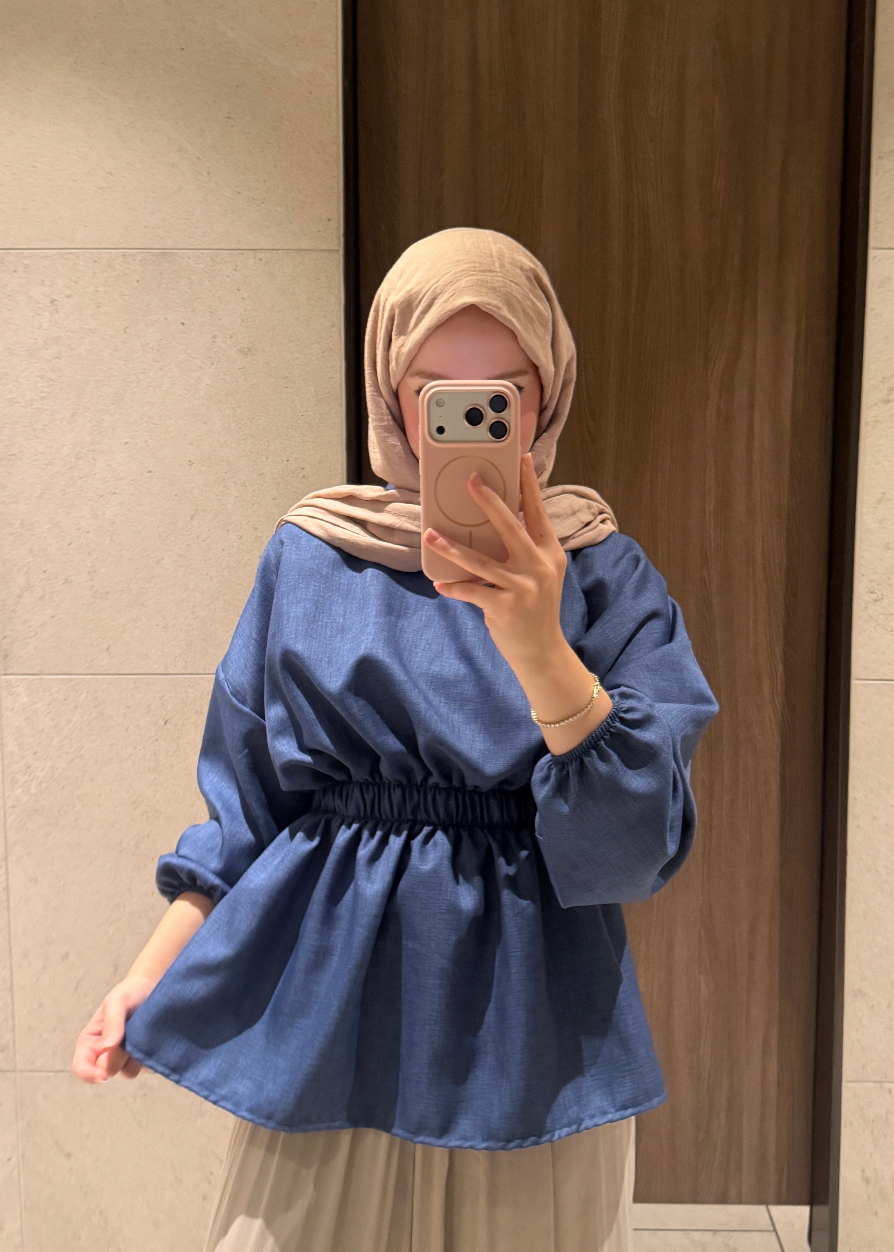 Premium Bluz Gök Mavi