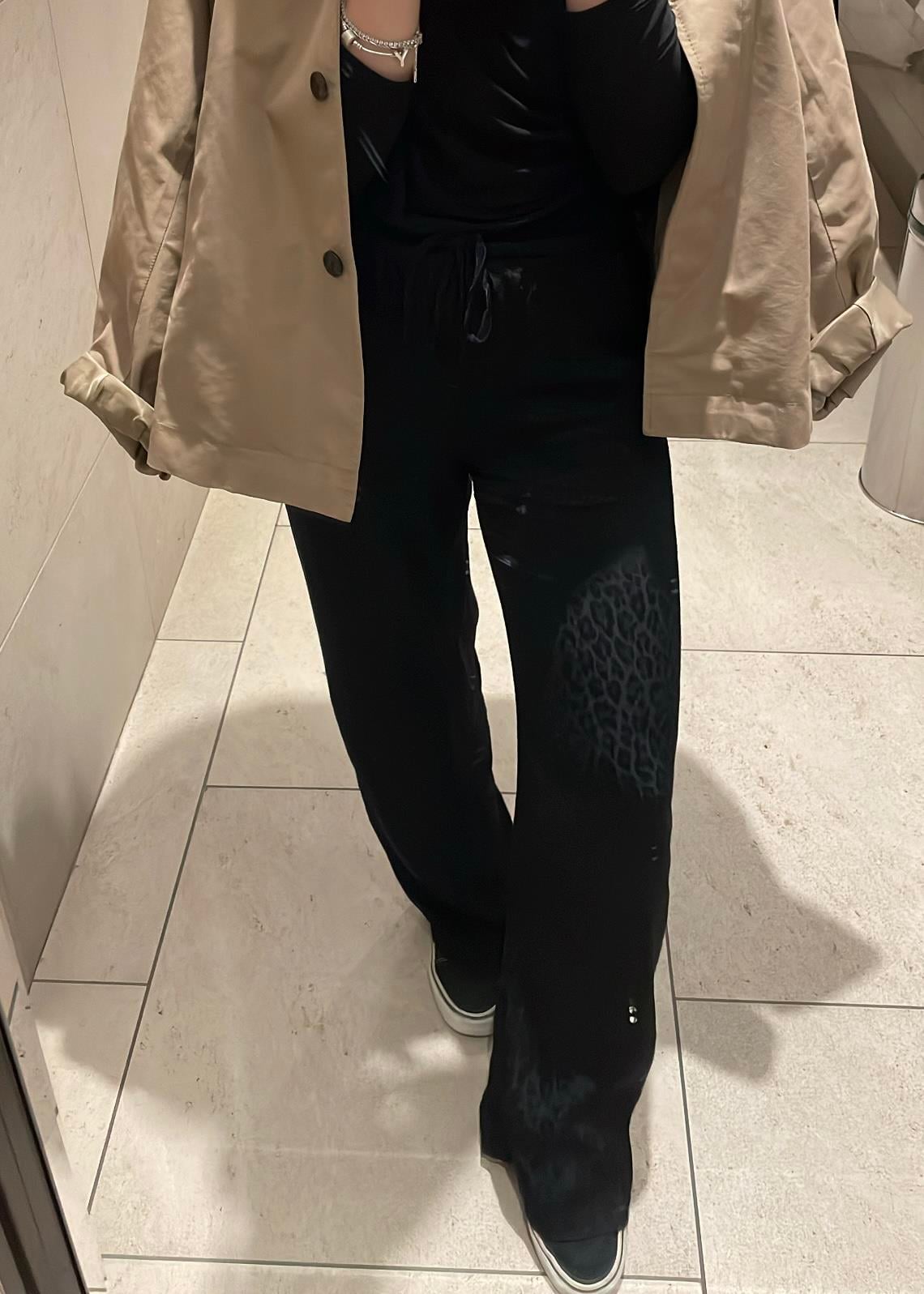 Leopar Pantolon Siyah