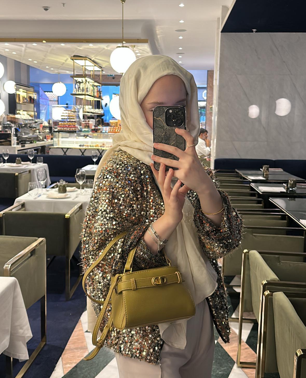 Payetli Bomber Ceket Gold