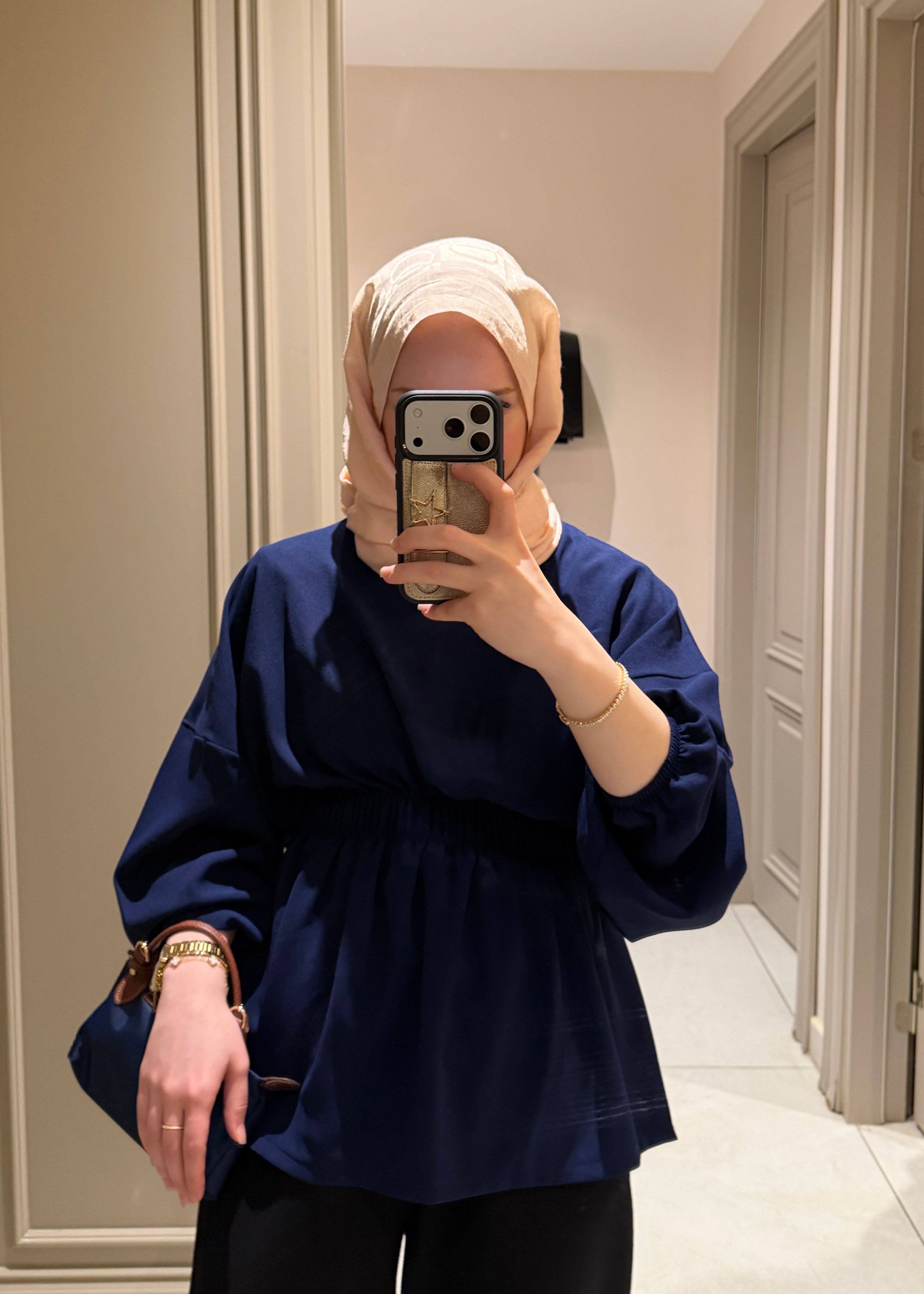 Premium Bluz Lacivert