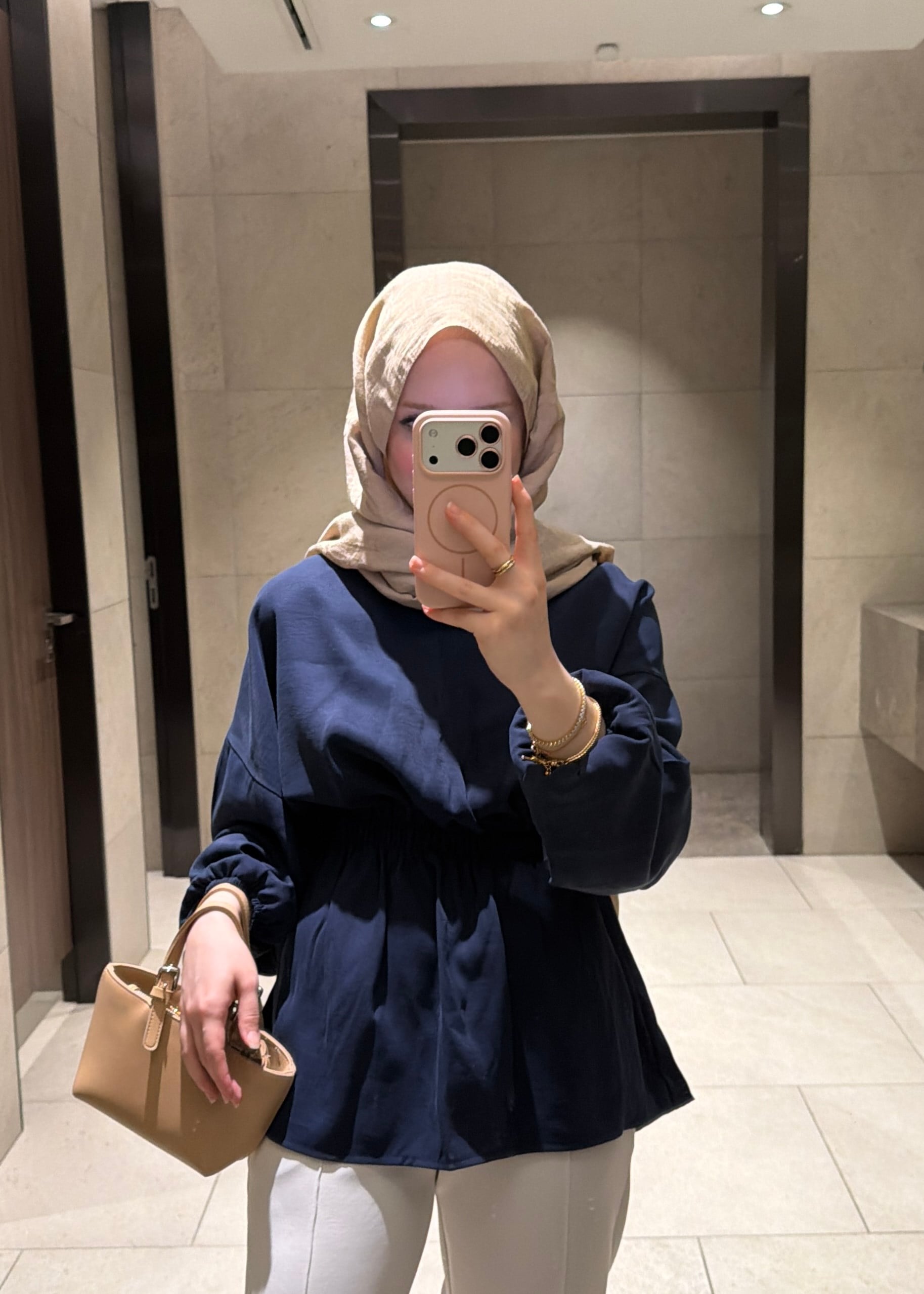 Premium Bluz Lacivert