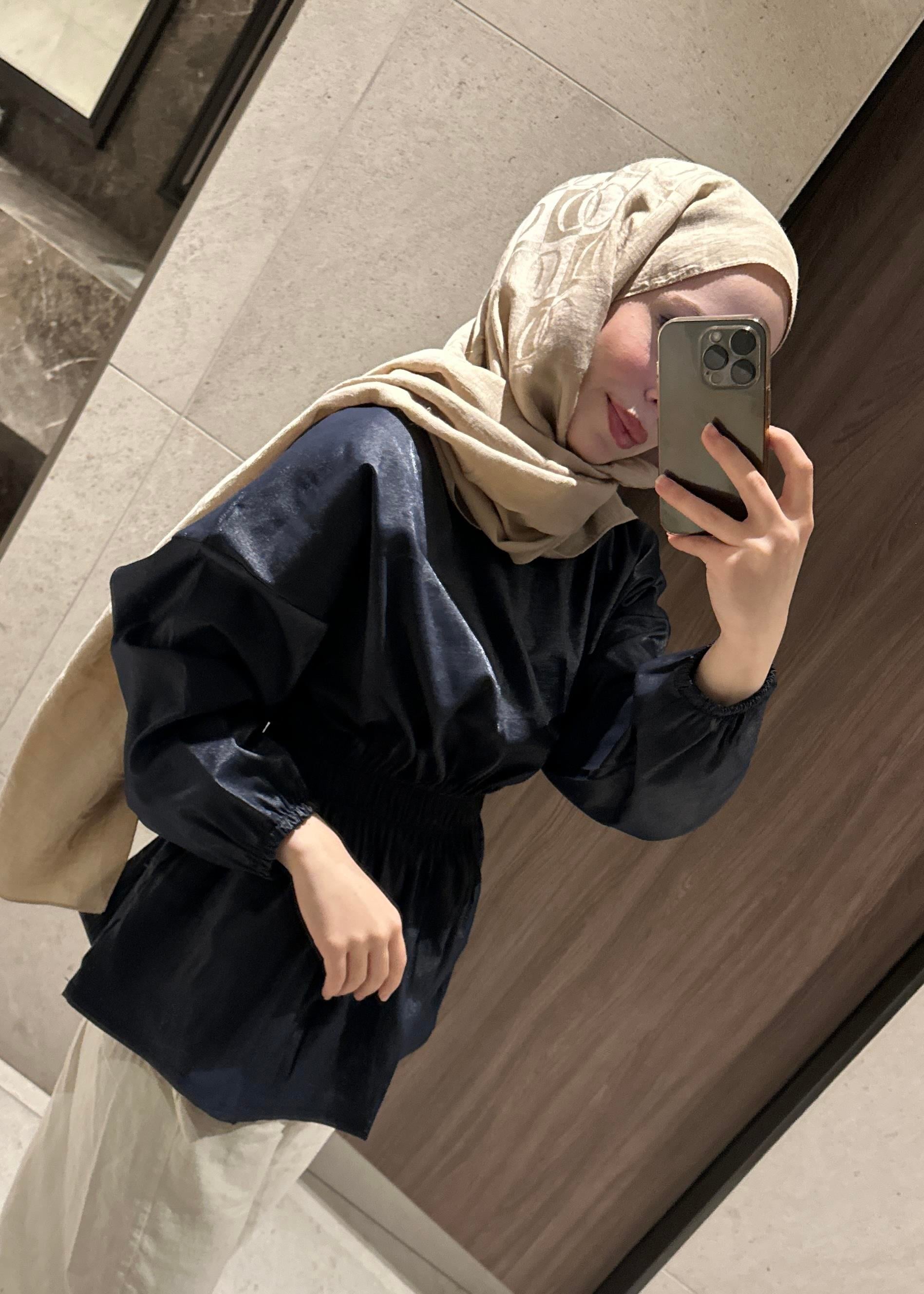 Premium Bluz Metal Lacivert