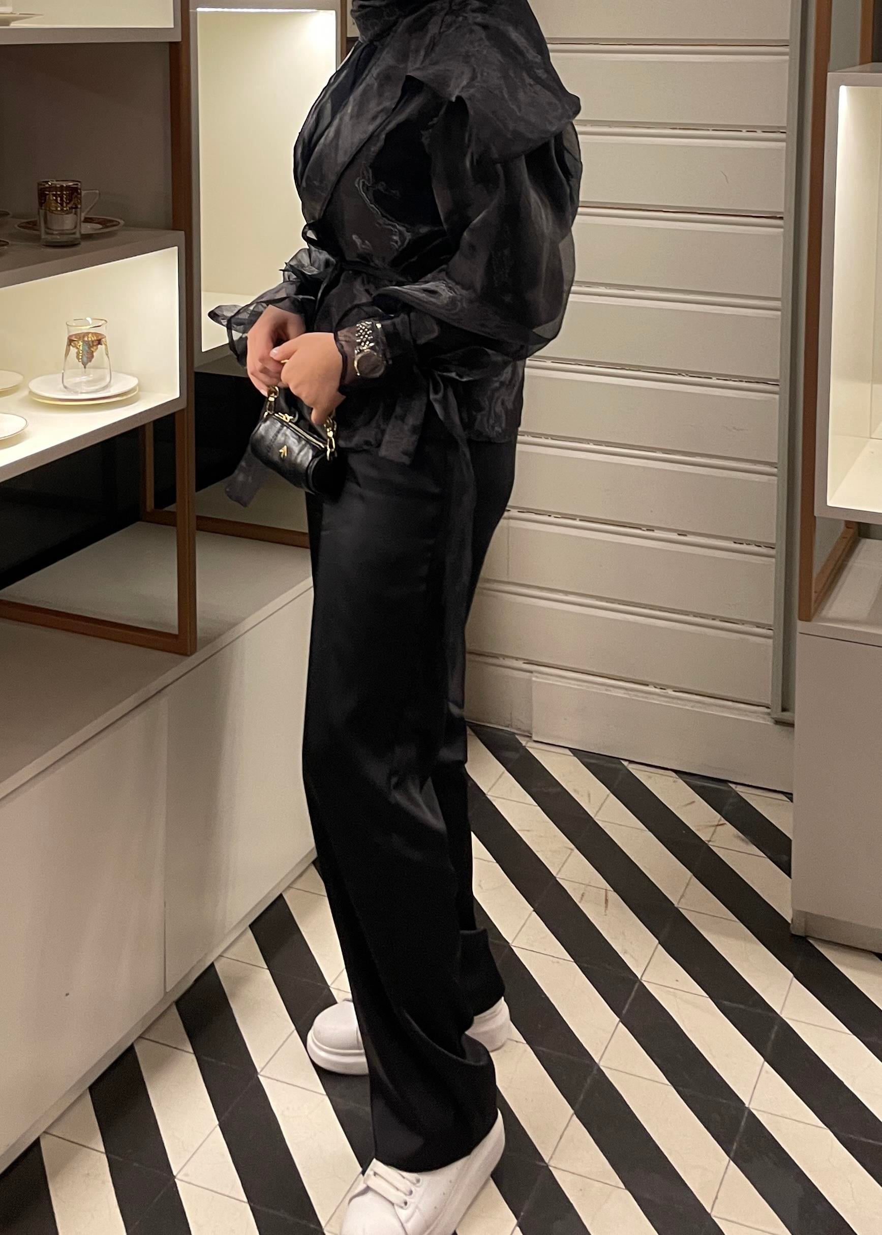 Saten Pantolon Siyah