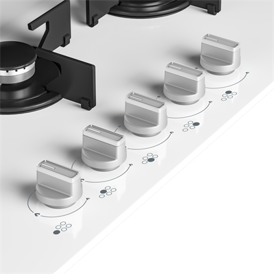 Arçelik OCD T 752 EWB Gazlı Cam Tablalı Ocak Beyaz