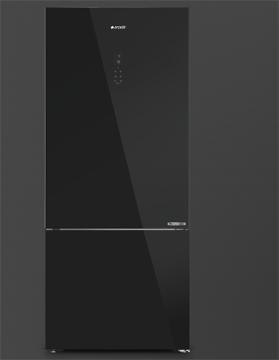Arçelik  278551 ESC No Frost Buzdolabı Siyah Cam