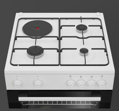 Arçelik 8431-1 B Ocaklı Elektroturbo Fırın Beyaz