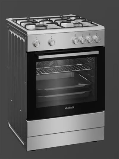 Arçelik F 8440-1 G Ocaklı Fırın Gümüş