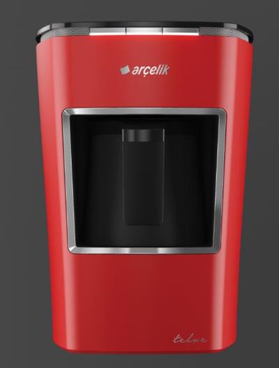 Arçelik K 3400 Telve Kırmızı Su hazneli Türk Kahve Makinesi