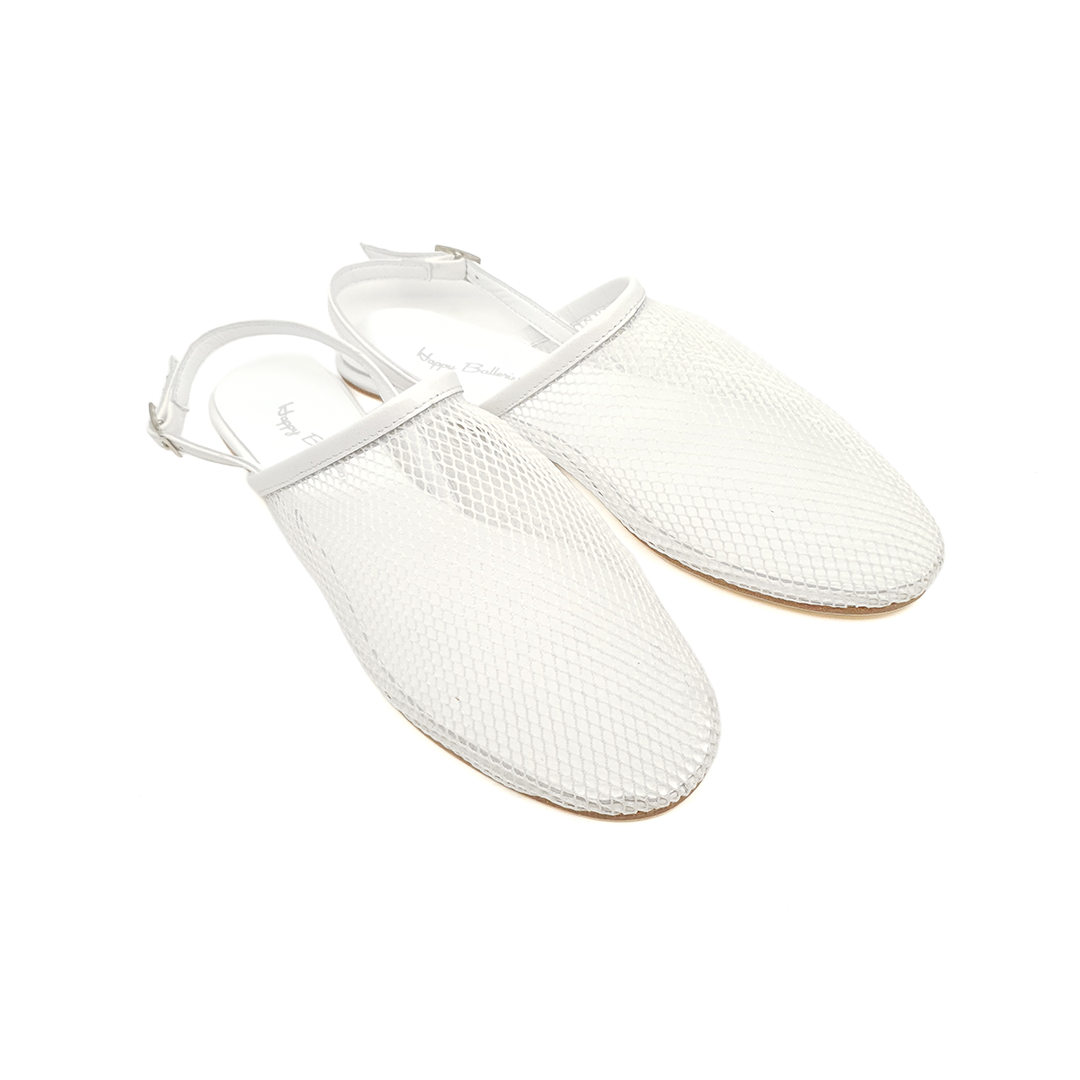 Rita - File Kumaş Beyaz Barefoot Sandalet