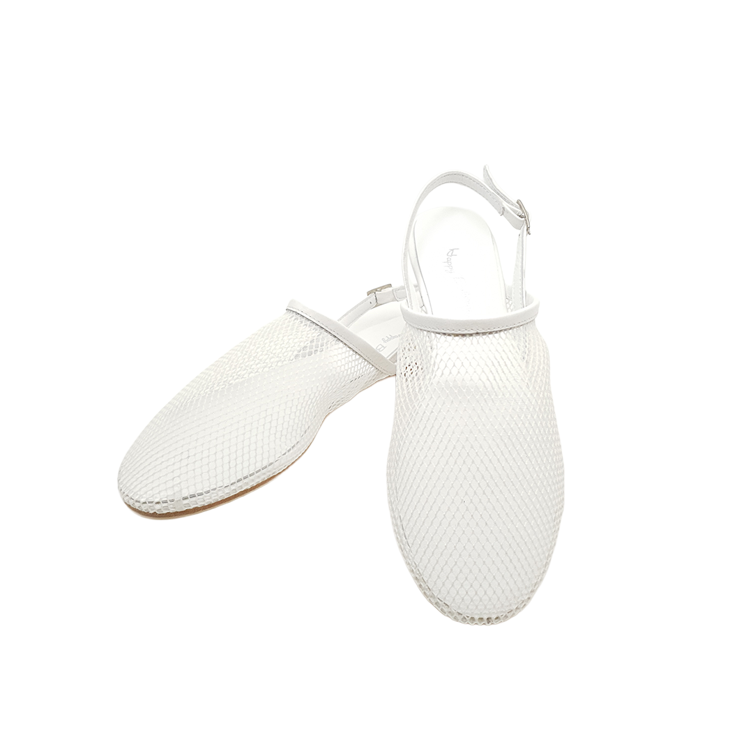 Rita - File Kumaş Beyaz Barefoot Sandalet