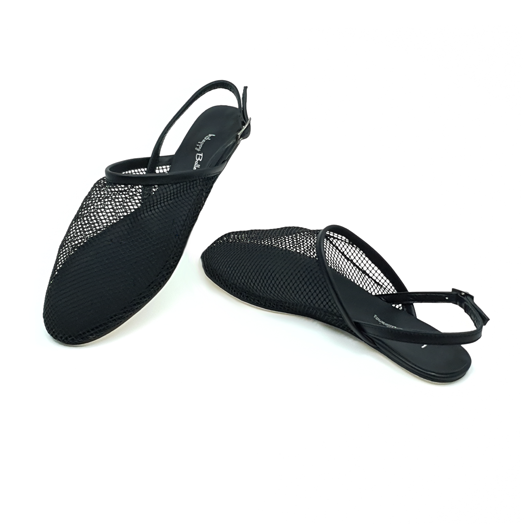 Rita - File Kumaş Siyah Barefoot Sandalet