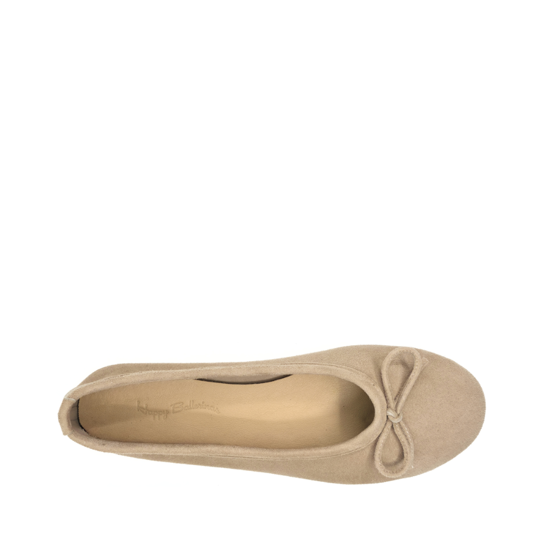 Francesca - Bej Süet Barefoot Babet