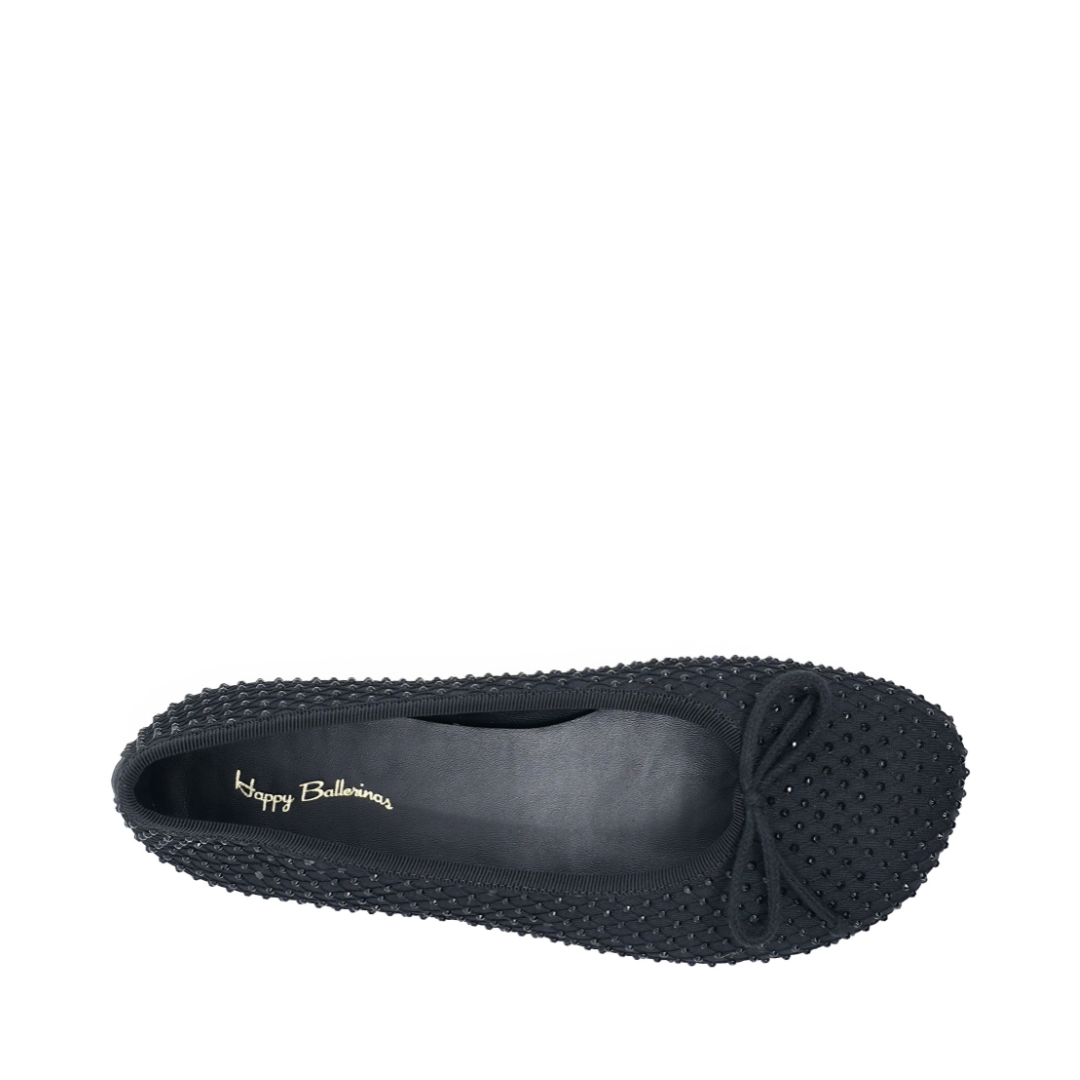 Lucia - Siyah Taş İşlemeli Barefoot Babet