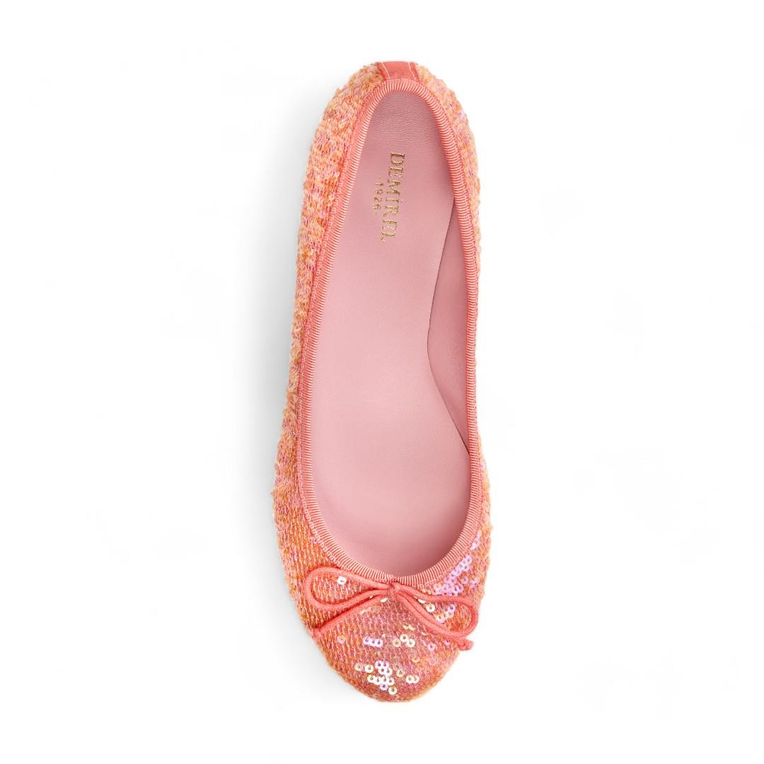 Scarlett - Somon Payet İşlemeli Kumaş Babet Ayakkabı