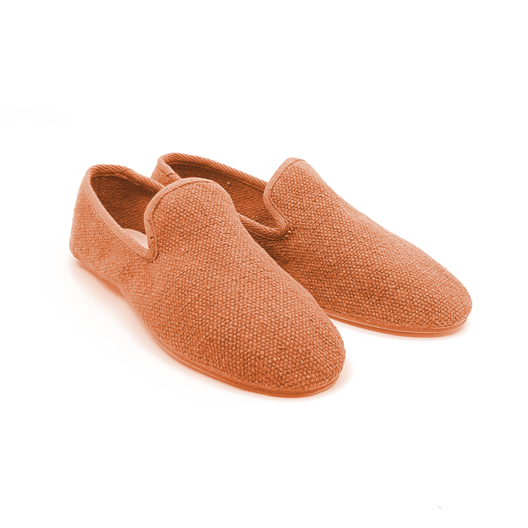 Barbara - Tarçın Rengi  Koton Kumaş Barefoot Loafer Ayakkabı