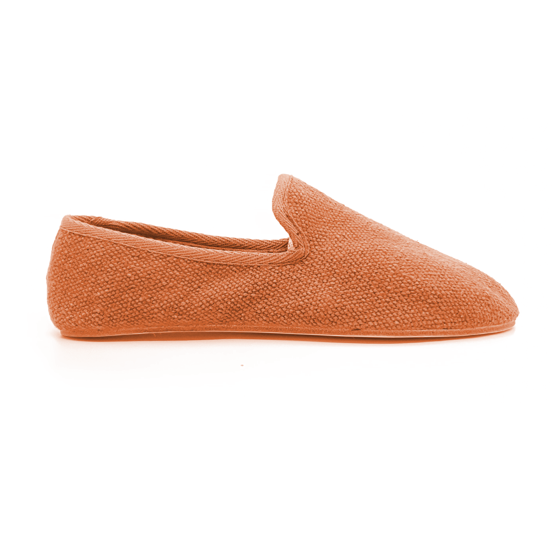 Barbara - Tarçın Rengi  Koton Kumaş Barefoot Loafer Ayakkabı