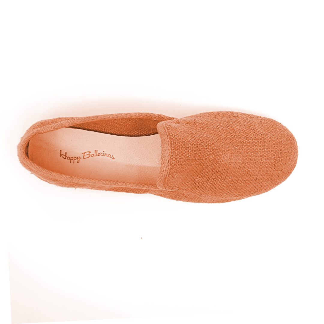 Barbara - Tarçın Rengi  Koton Kumaş Barefoot Loafer Ayakkabı