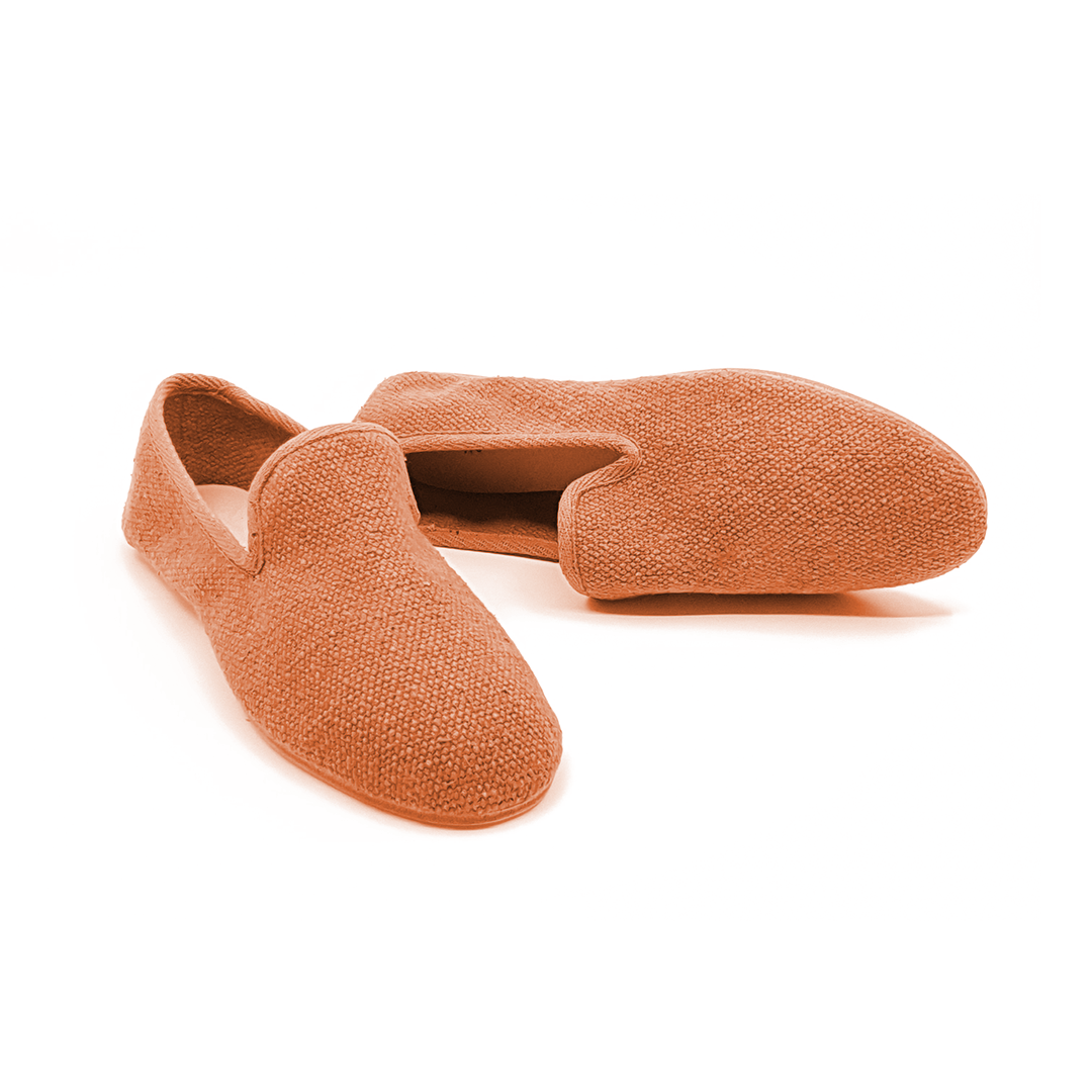 Barbara - Tarçın Rengi  Koton Kumaş Barefoot Loafer Ayakkabı