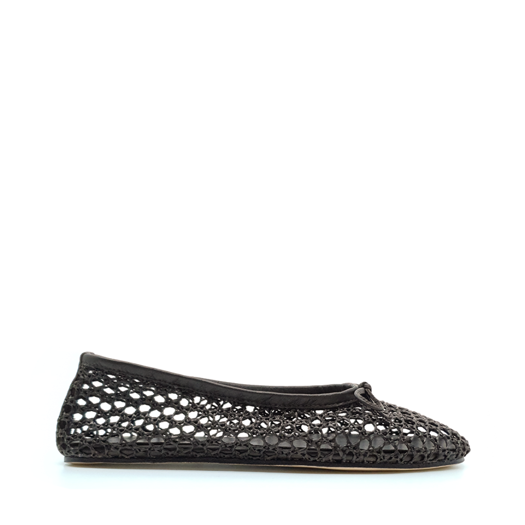 Viva - Kahverengi Örgü Barefoot Babet Ayakkabı