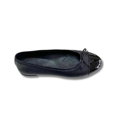 Alice - Siyah Maskaretli Siyah Deri Babet Ayakkabı