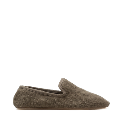 Barbara - Haki Koton Kumaş Barefoot Loafer