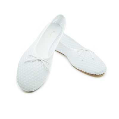 Lora - Beyaz File Barefoot Babet Ayakkabı