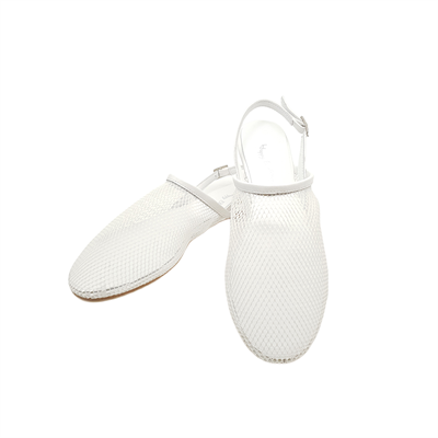 Rita - File Kumaş Beyaz Barefoot Sandalet