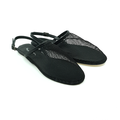 Rita - File Kumaş Siyah Barefoot Sandalet