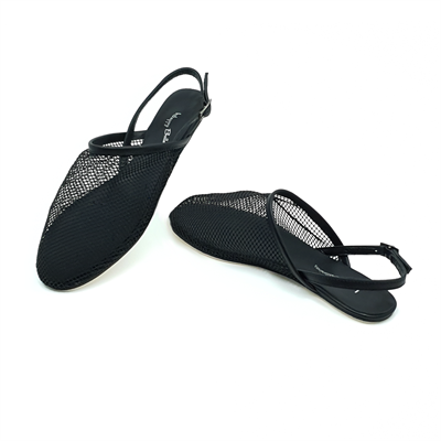 Rita - File Kumaş Siyah Barefoot Sandalet