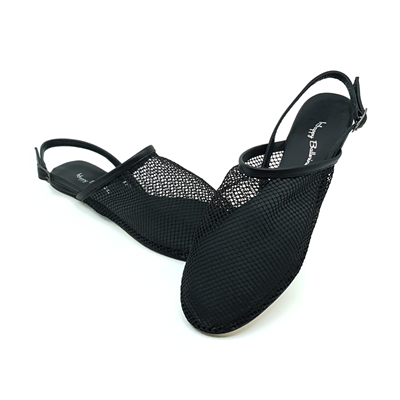 Rita - File Kumaş Siyah Barefoot Sandalet