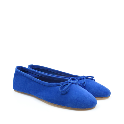 Francesca - Saks Mavisi Süet Barefoot Babet