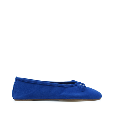 Francesca - Saks Mavisi Süet Barefoot Babet
