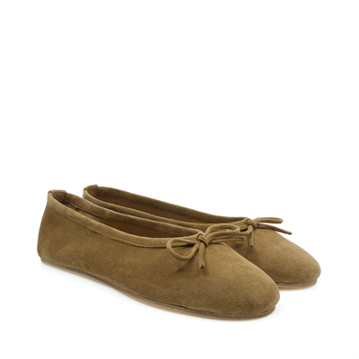 Francesca - Tütün Rengi Süet Barefoot Babet