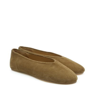 Ginevra - Tütün Rengi Süet Barefoot Babet