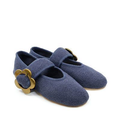 Jane - Koyu Mavi Koton Barefoot Babet