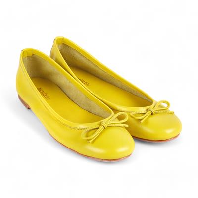 Leila - Sarı Deri Babet Ayakkabı