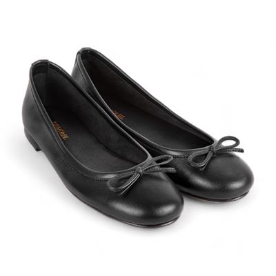 Leila - Siyah Deri Babet Ayakkabı