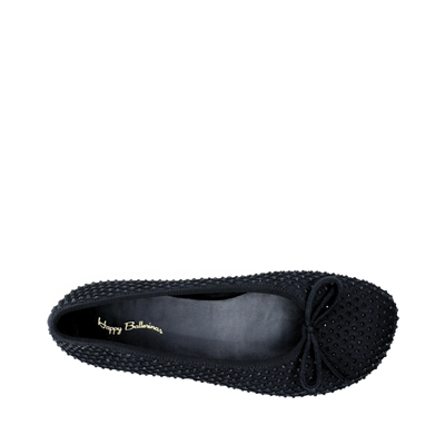 Lucia - Siyah Taş İşlemeli Barefoot Babet