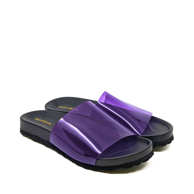 Flexa - Mor Şeffaf Tek Bantlı Terlik