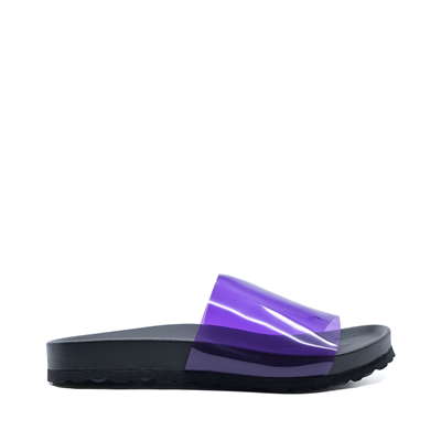 Flexa - Mor Şeffaf Tek Bantlı Terlik