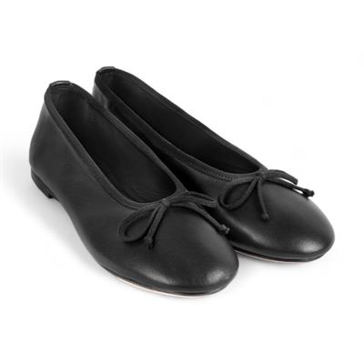 Positano - Siyah Deri Babet Ayakkabı