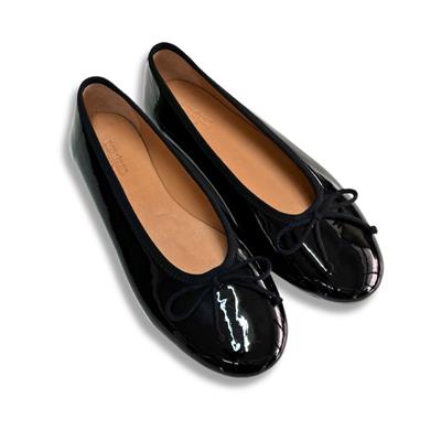 Positano - Siyah Rugan Babet Ayakkabı