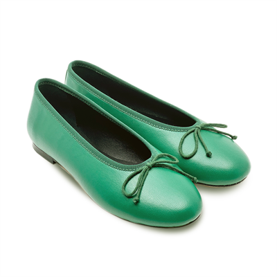 Positano - Yeşil Deri Babet Ayakkabı